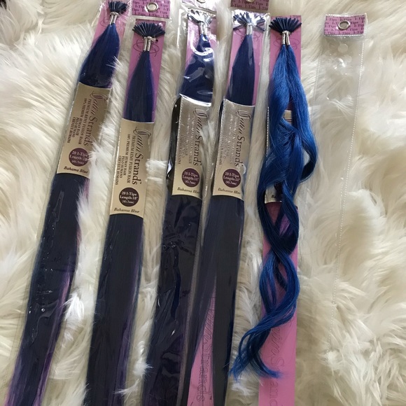Satin Stands Bahama Blue 18 inch I-tip Extensions - Picture 1 of 4